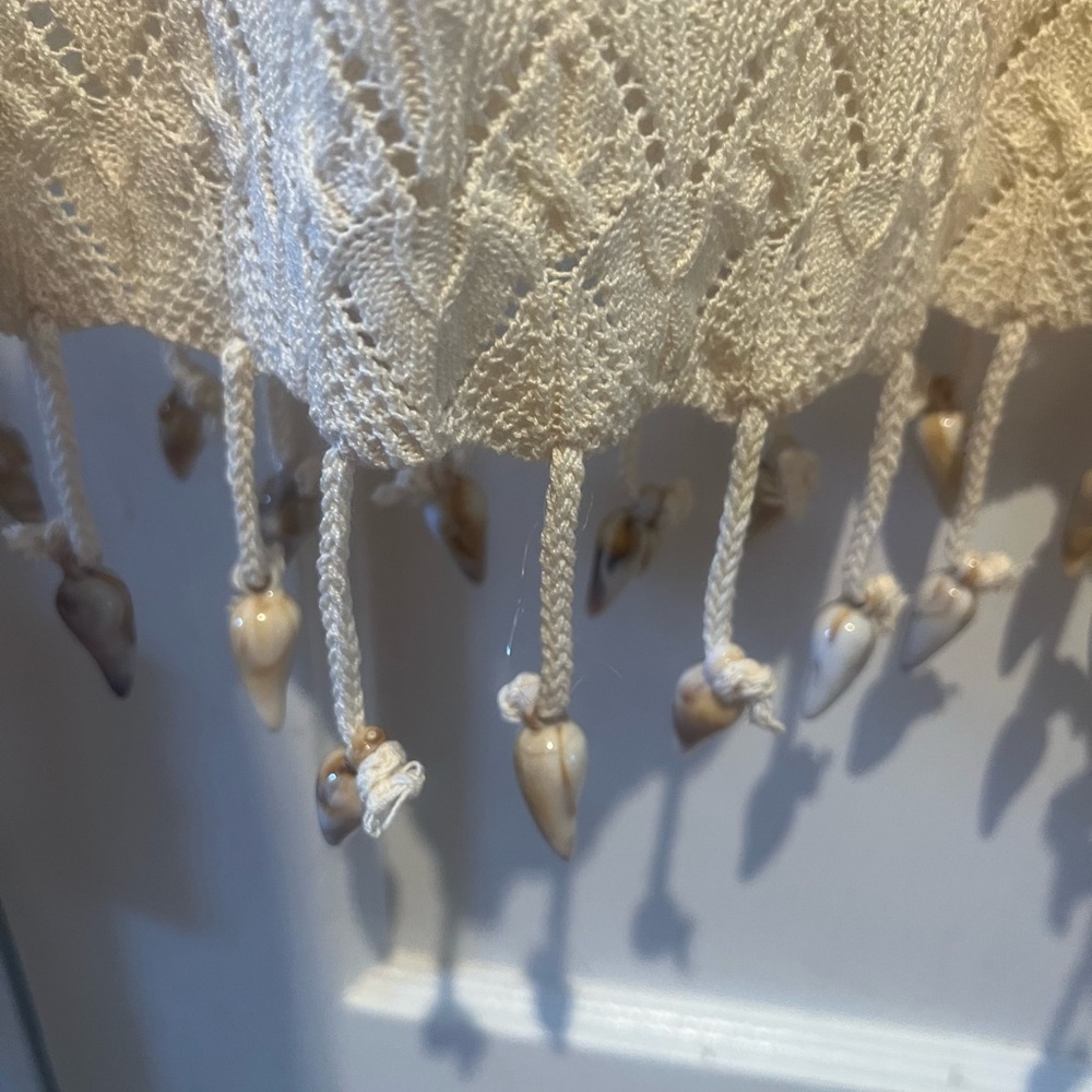 Vici Cream Crochet Knit Swim Coverup Dress - Picture 9 of 11